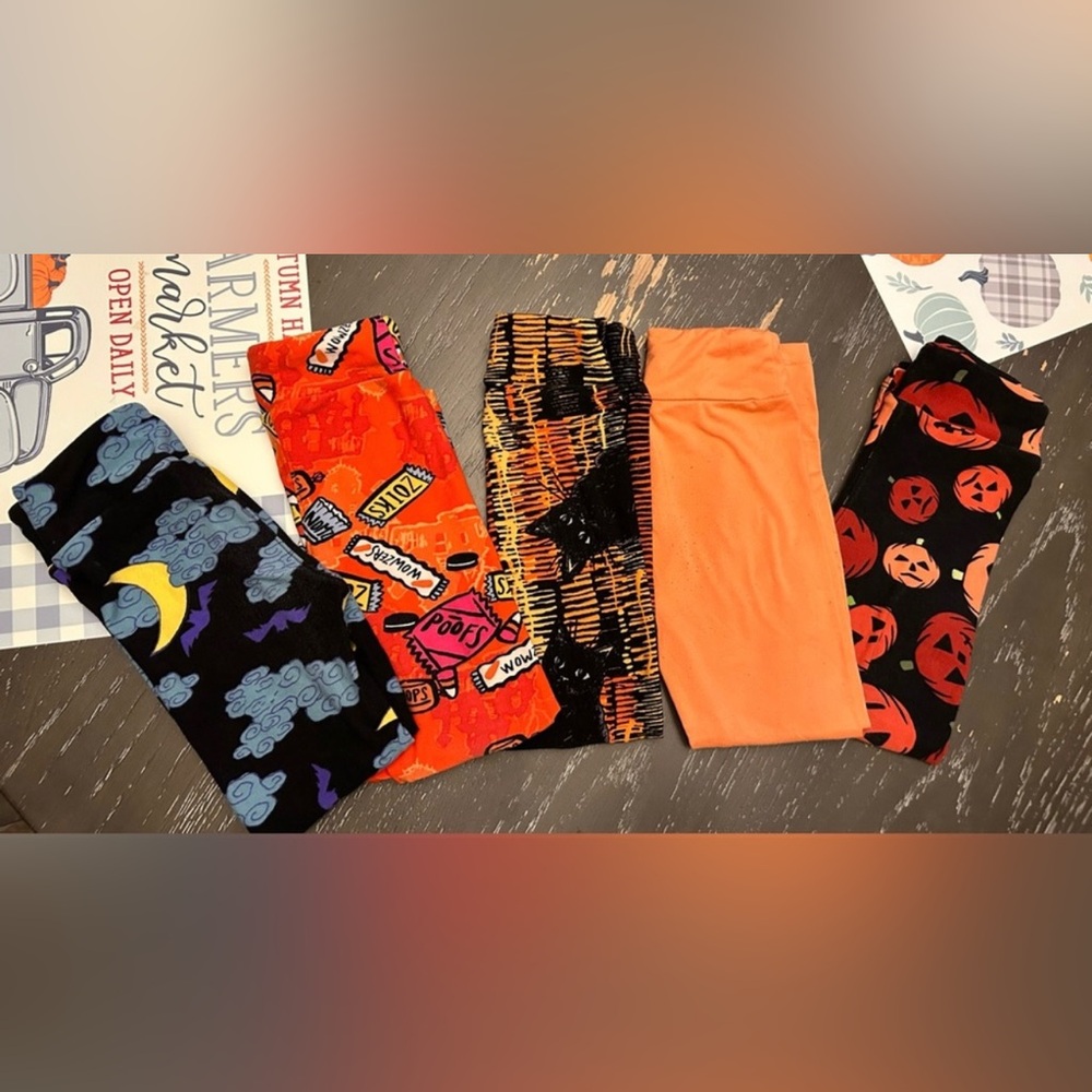 5 pair LuLaRoe Halloween or Fall kids SM/M (usually fits age/size: 2-6) Leggings